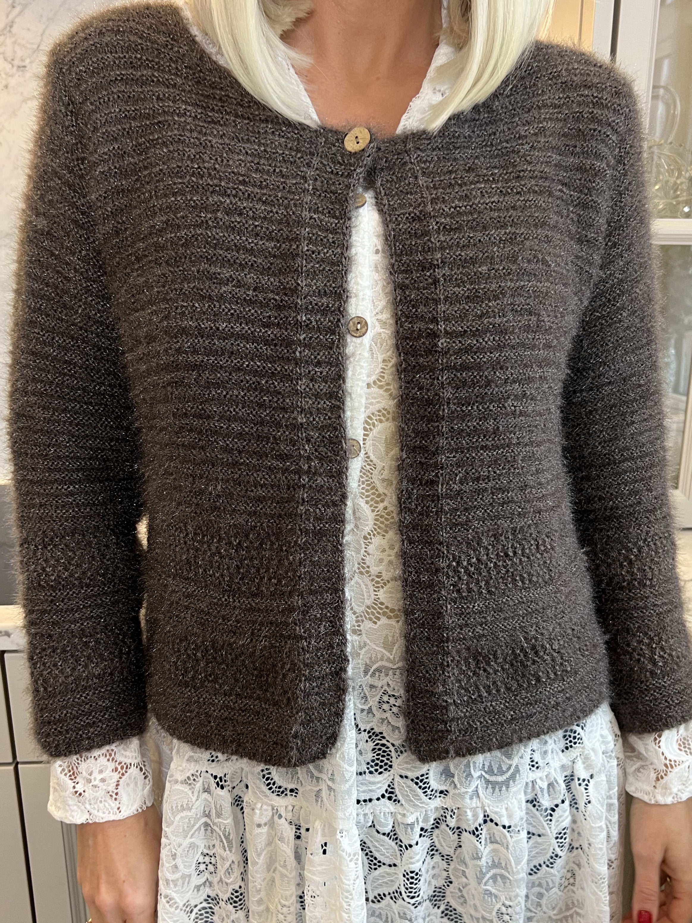 Melly - Blød cardigan med en knap